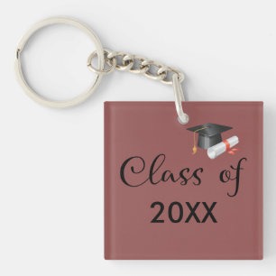 Class of Your Year Graduation Cap Key Ring