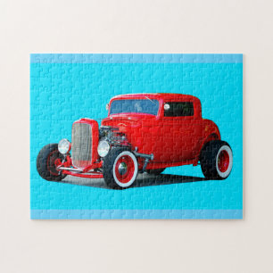 Class Red Hot-Rod Car Jigsaw Puzzle