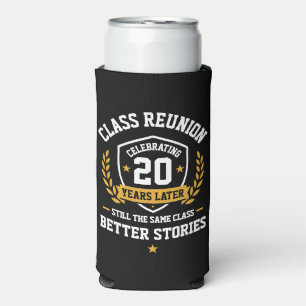 Class Reunion 20 Year Black Slim Can Cooler Favour