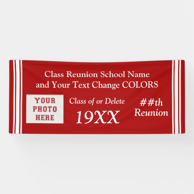 Class Reunion Banners, Your Text, Photo and Banner (Horizontal)