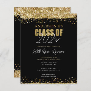 Class Reunion Black and Gold Glitter