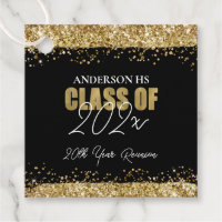 Class Reunion Black and Gold Glitter