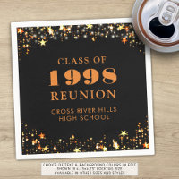 Class Reunion Black Orange Gold Personalised