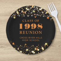 Class Reunion Black Orange Stars Personalised