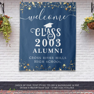 Class Reunion Blue Welcome Class Year Alumni  Tapestry