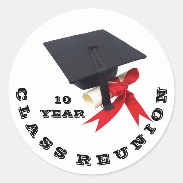 Class Reunion by Janz 10 Year Classic Round Sticker (Front)