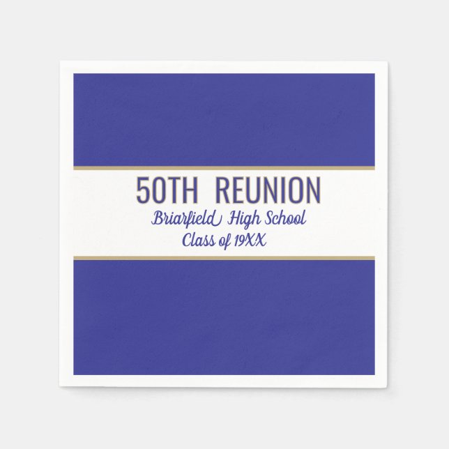 Class Reunion custom party Napkins (Front)