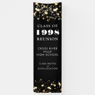 Class Reunion Gold Stars Custom Colour Vertical Banner