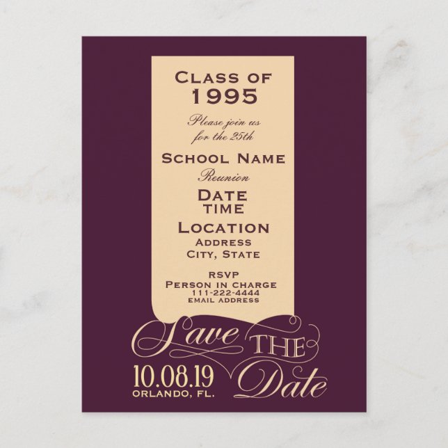 Class reunion invitation (Front)