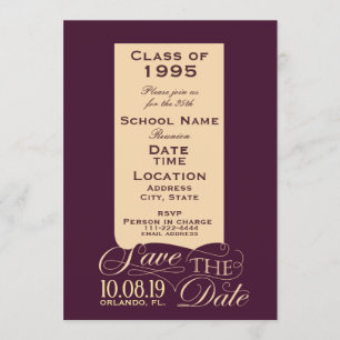 Class reunion invitation design