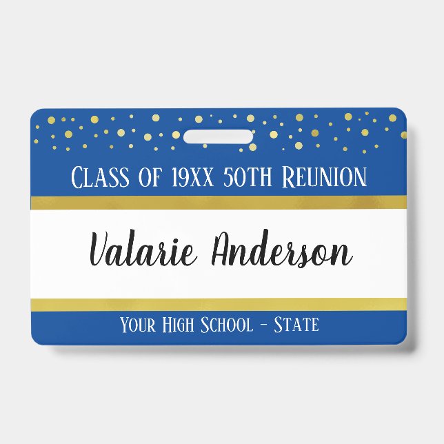 Class Reunion Keepsake Identification ID Badge (Front)