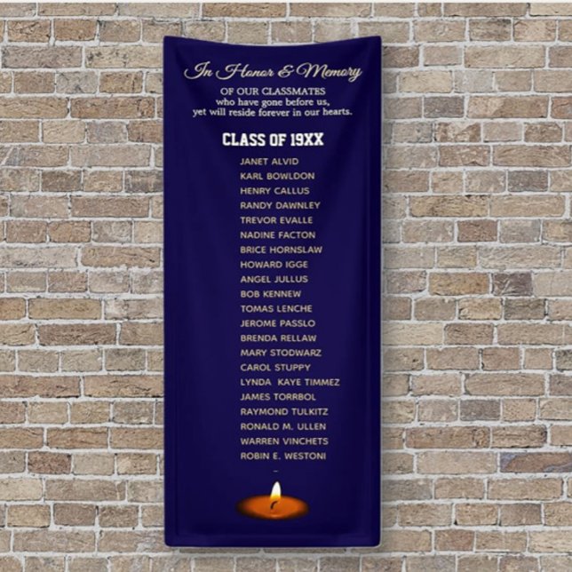 Class Reunion Memorial Tribute Vertical  Banner (Creator Uploaded)
