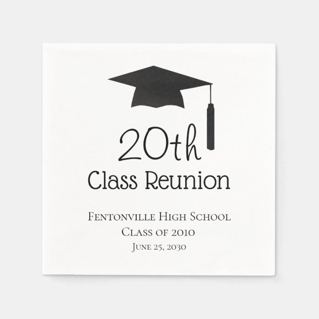 Class Reunion Personalised Party Napkins (Front)