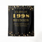 Class Reunion Photo Booth Black Gold Backdrop