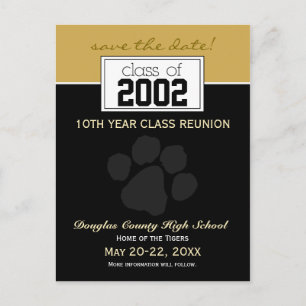 Class Reunion Save-the-Date Announcement (black)