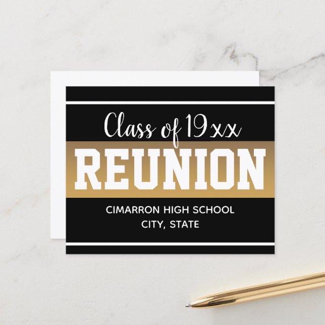 Class Reunion Save the Date Paper Sheet (Front/Back In Situ)