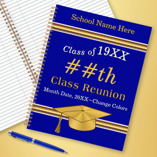 Class Reunion Sign In Book, CHANGE COLORS, YEAR Notebook