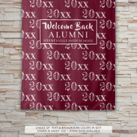 Class Reunion Year Maroon Backdrop Photo Prop