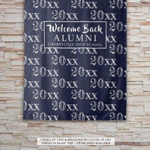 Class Reunion Year Navy Backdrop Photo Prop Tapestry