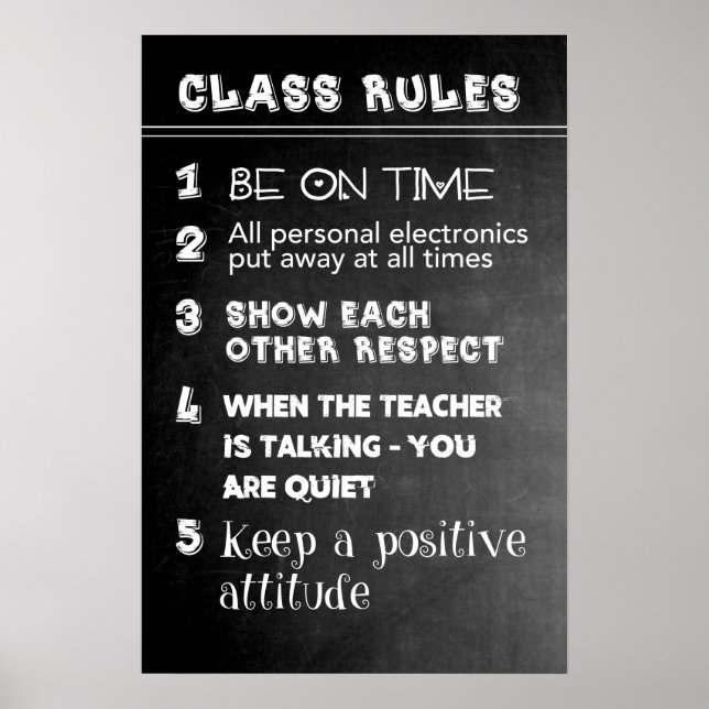 Class Rules Poster (Front)