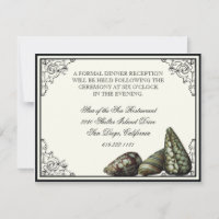 Class Shells Black and Cream - Reception Invite