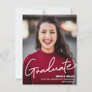 Class Year custom University Graduate Photo Announcement