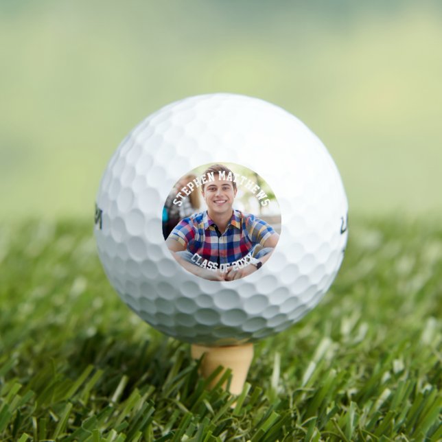 Class Year Graduation Photo Golf Balls (Insitu Tee)
