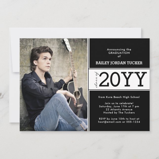 Class Year Photo Graduation Party Invitation (Front)