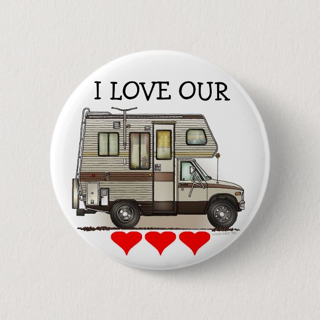 ClassC Camper RV Magnets 6 Cm Round Badge (Front)
