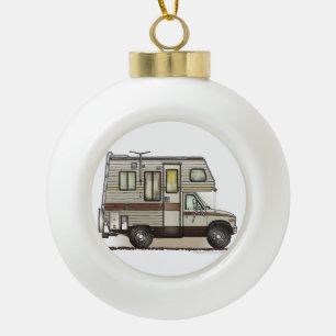ClassC Camper RV Magnets Ceramic Ball Christmas Ornament