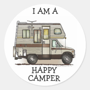 ClassC Camper RV Magnets Classic Round Sticker