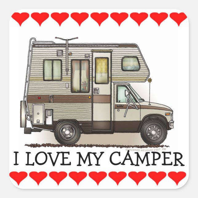 ClassC Camper RV Magnets Square Sticker (Front)