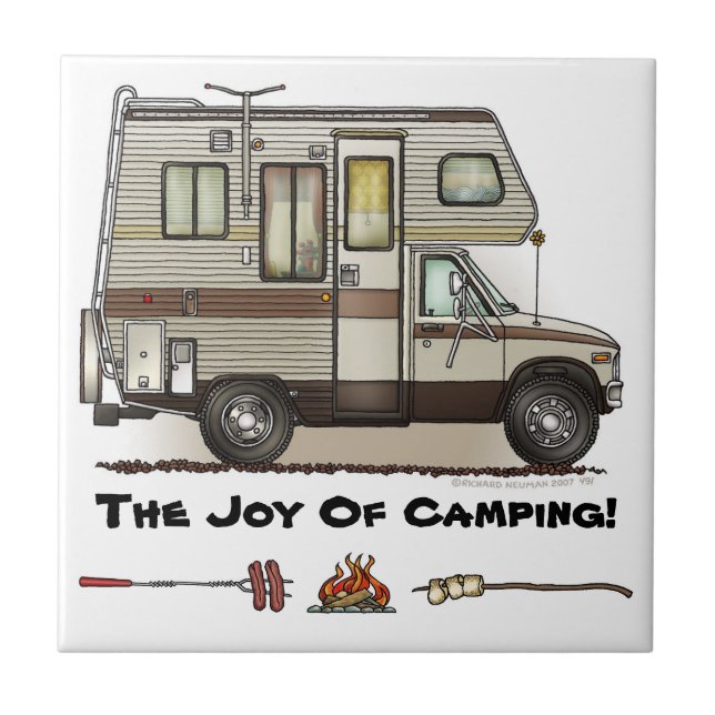 ClassC Camper RV Magnets Tile (Front)