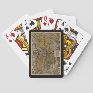 Classic 1531 Antique World Map by Oronce Fine Playing Cards