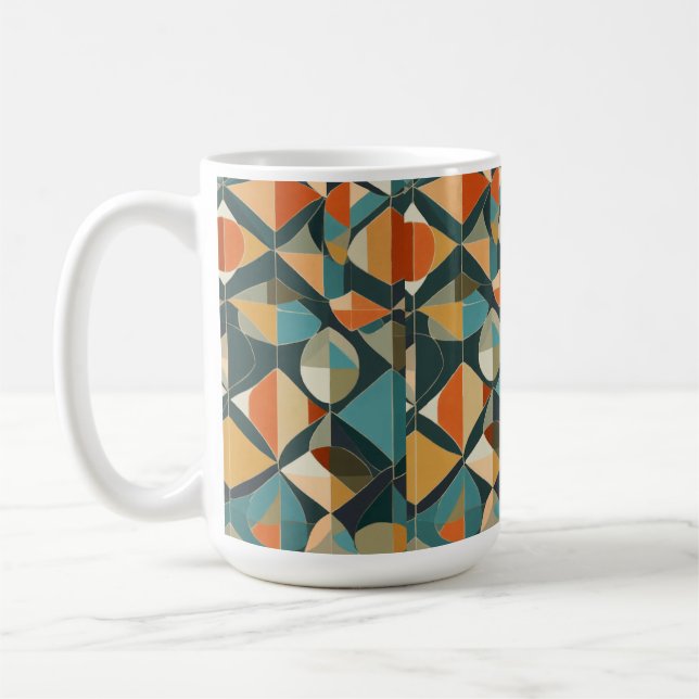 Classic 15 oz Mug - Minimalist Geometric Patterns (Left)