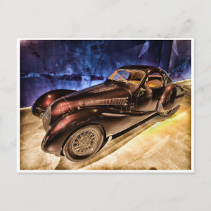 Classic 1937 classic vintage vehicle car postcard