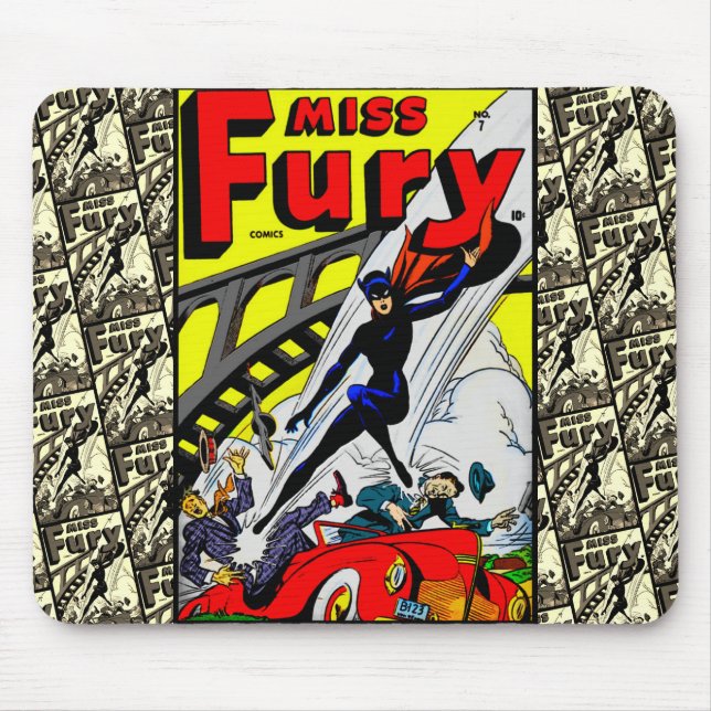 Classic 1940's Miss Fury Comics Mousepad (Front)