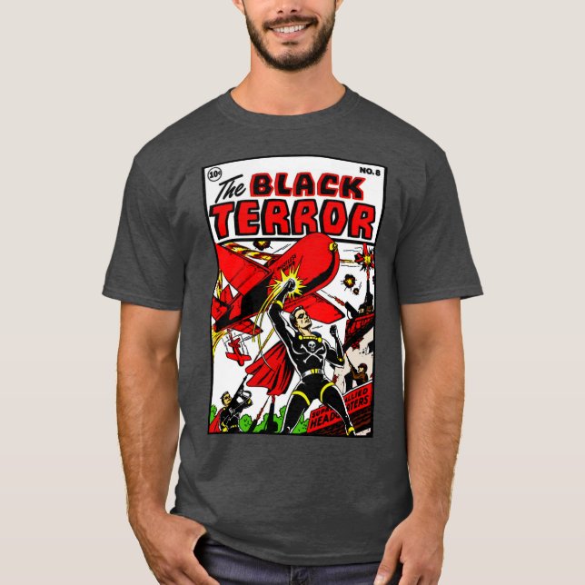 Classic 1940's The Black Terror T-Shirt (Front)