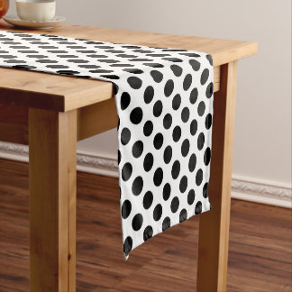 Classic 1950s Polka Dot Retro Dining Short Table Runner