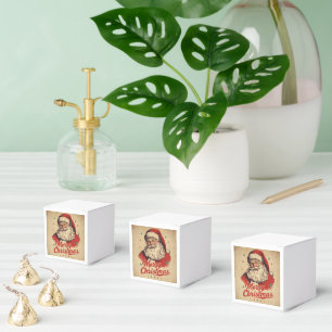 Classic 1950s Retro Santa Claus Merry Christmas Favour Box
