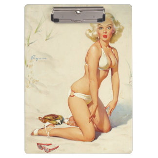 Classic 1950s Vintage Pin Up Girl- Bikini Clipboard