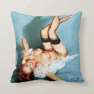 Classic 1950s Vintage Pin Up Girl-On The P Cushion