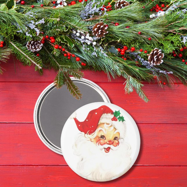 Classic 1950s Vintage Santa Claus Magnet (Classic 1950s Vintage Santa Claus Magnet)