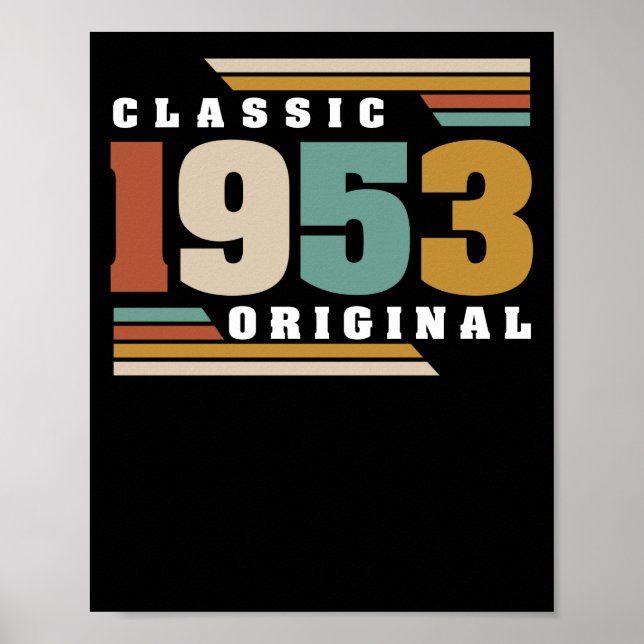 Classic 1953 Original 69th Birthday 69 Year Old Poster (Front)