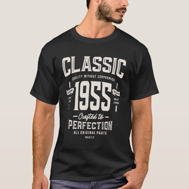 Classic 1955 68th Birthday Gifts 68 Year Old T-Shirt (Front)