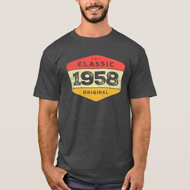 Classic 1958 65th Birthday Vintage T-Shirt (Front)