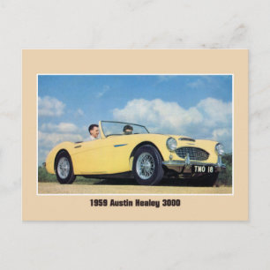 Classic 1959 British sports car convertible Postcard