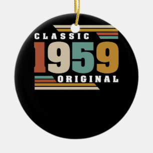 Classic 1959 Original 63rd Birthday 63 Year Old Ceramic Ornament