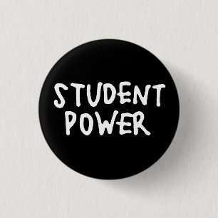 Classic 1960s Student Power Protest Button