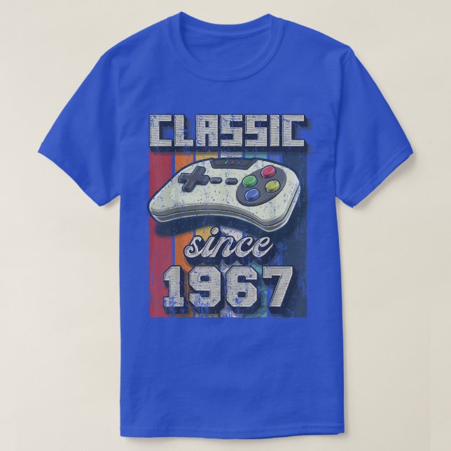 Classic 1967 55th Birthday Retro Video Game Contro T-Shirt (Design Front)